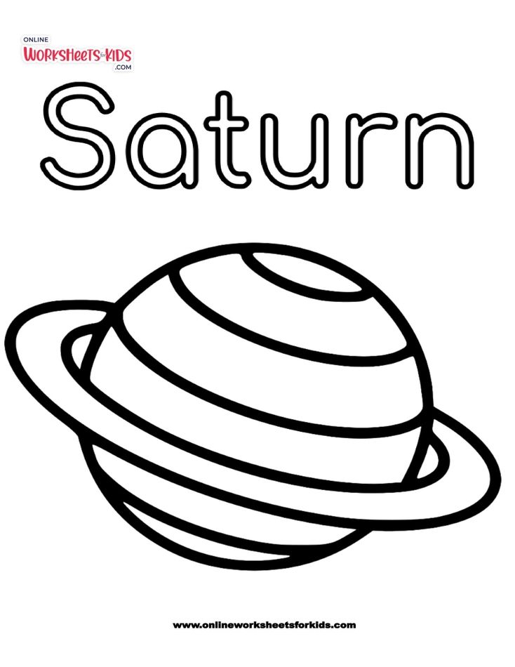 Planets Coloring Worksheet - Saturn