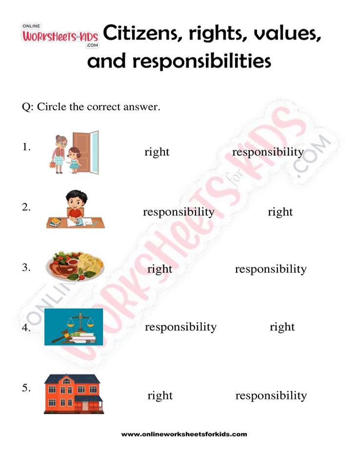 Citizen Rights and Responsibilities Worksheet 08