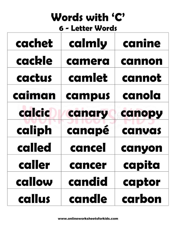 6 Letter Words That Begins With C-1