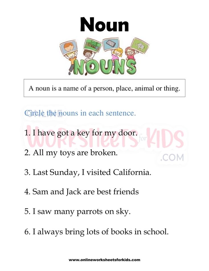 Noun Worksheets For Grade 1-10