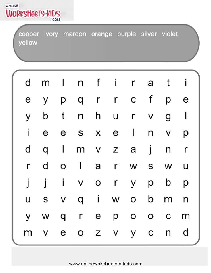 Colors Word Search (Advance)