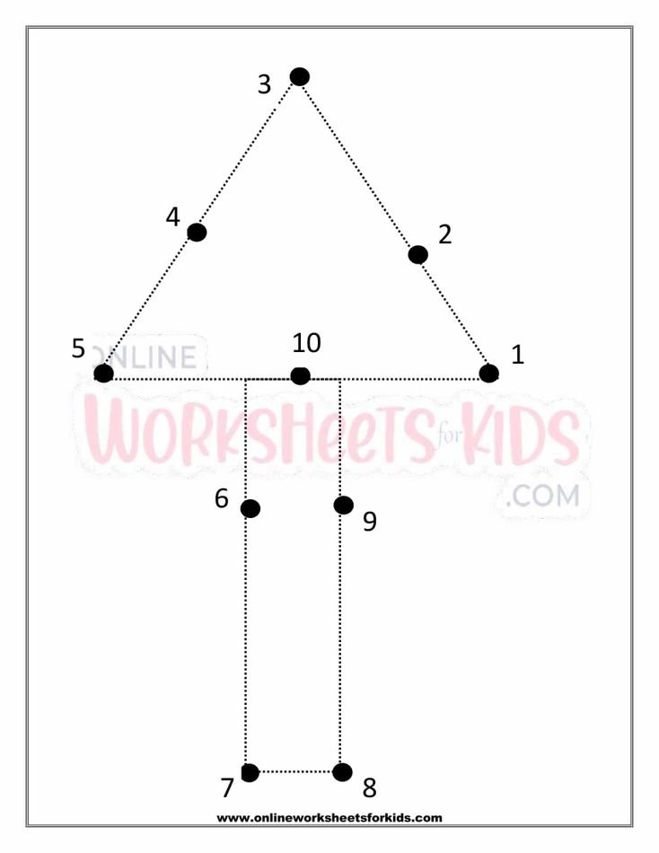 Dot To Dot Numbers 1 To 10 Tracing One Worksheet 4