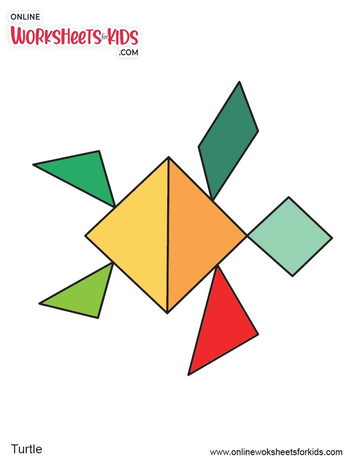 Tangram Sea Animals Worksheets For Grade 1-6