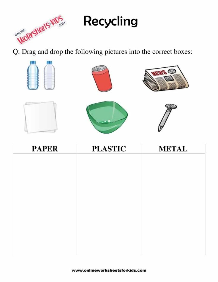 Reduce Reuse Recycle Worksheets For 1st Grade 9