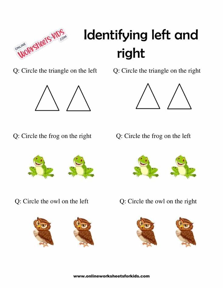 Left And Right Worksheets 4