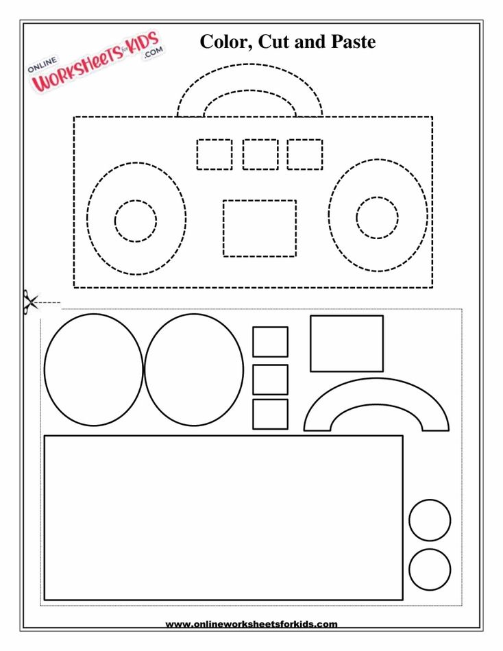 Cut And Paste Shapes Square And Circle 5