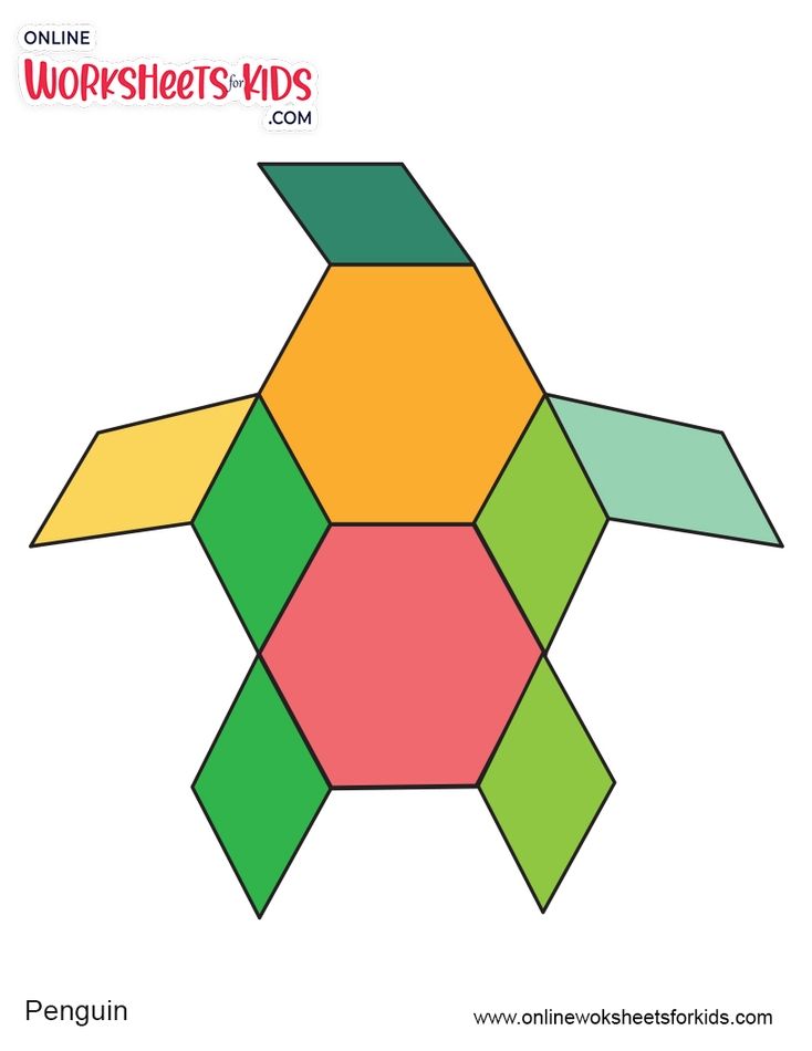 Tangram Sea Animals Worksheets For Grade 1-4