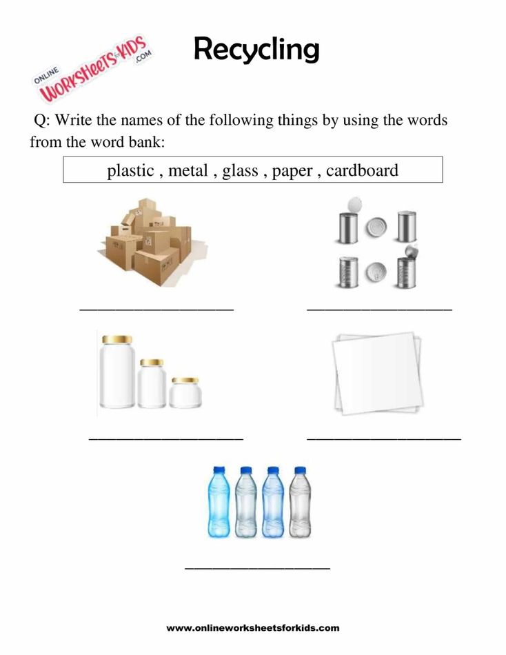 Reduce Reuse Recycle Worksheets For 1st Grade 8