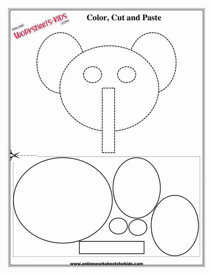 Cut And Paste Shapes Circle And Oval 4