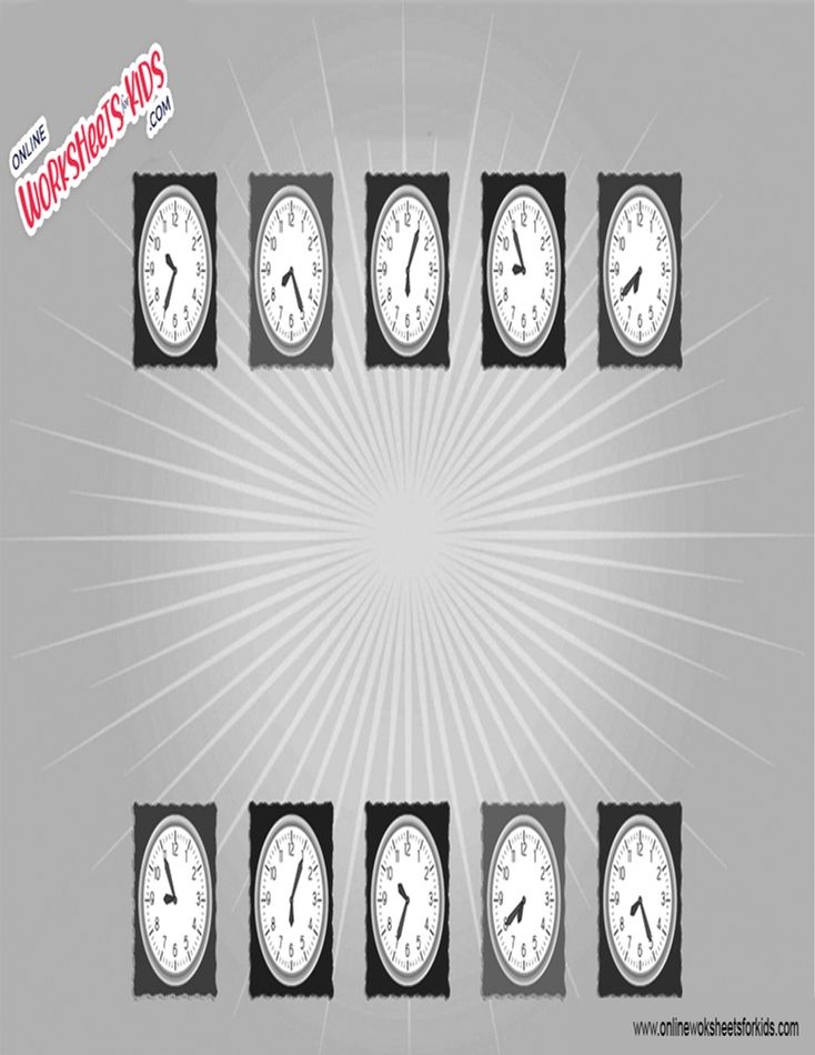 Time Matching Worksheet 4