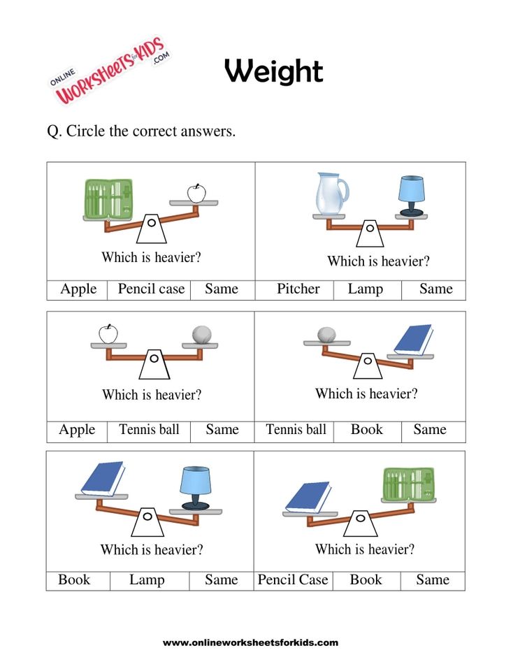 Mass and Weight Worksheet 01