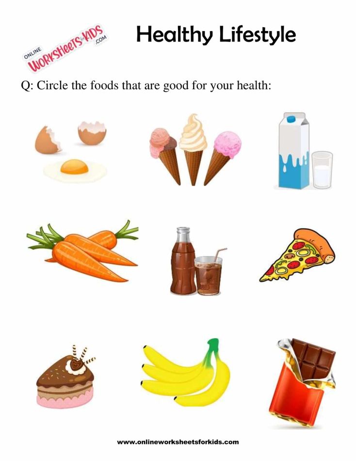 Healthy Lifestyle Worksheets For Grade 1-6
