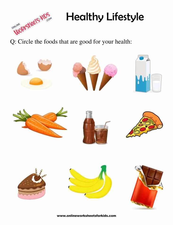 Healthy Lifestyle Worksheets For Grade 1-6