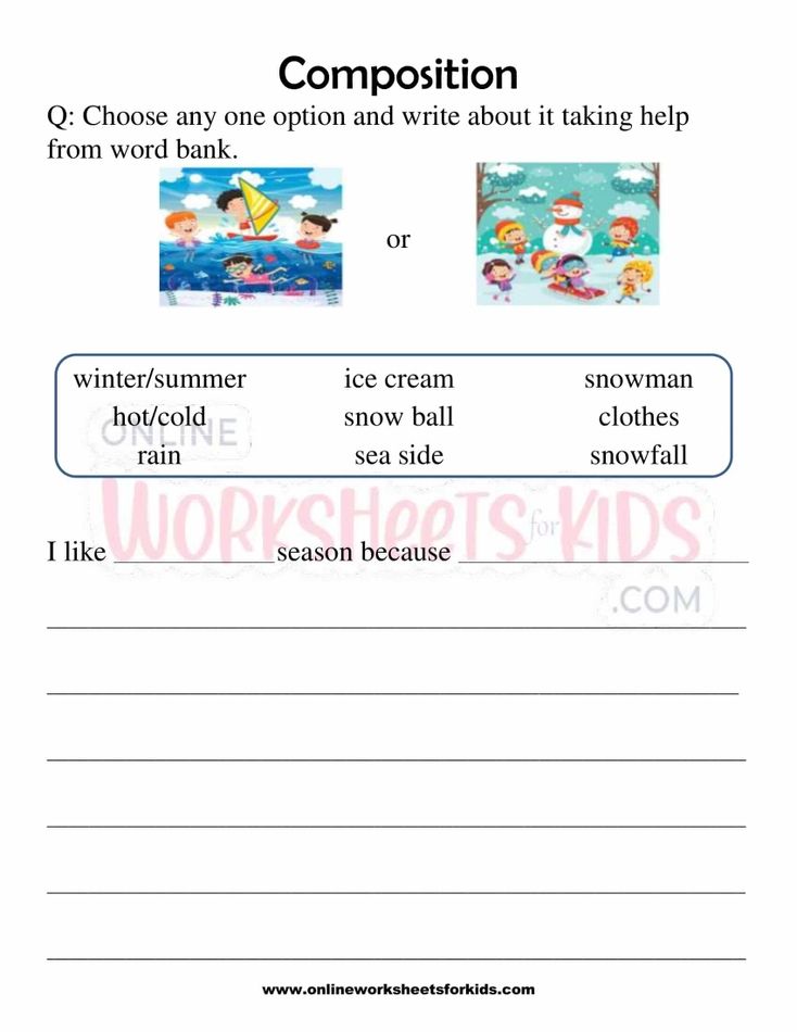 Composition Worksheets For Grade 1-10