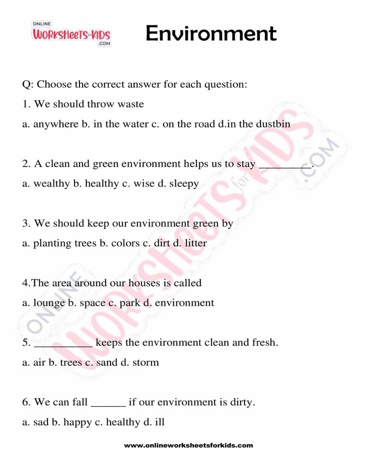 Environment Worksheets For Kids 07