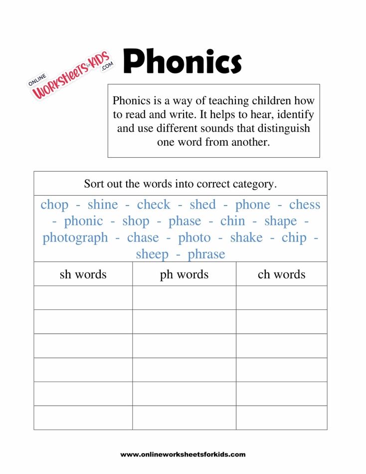 Phonics Worksheets 5