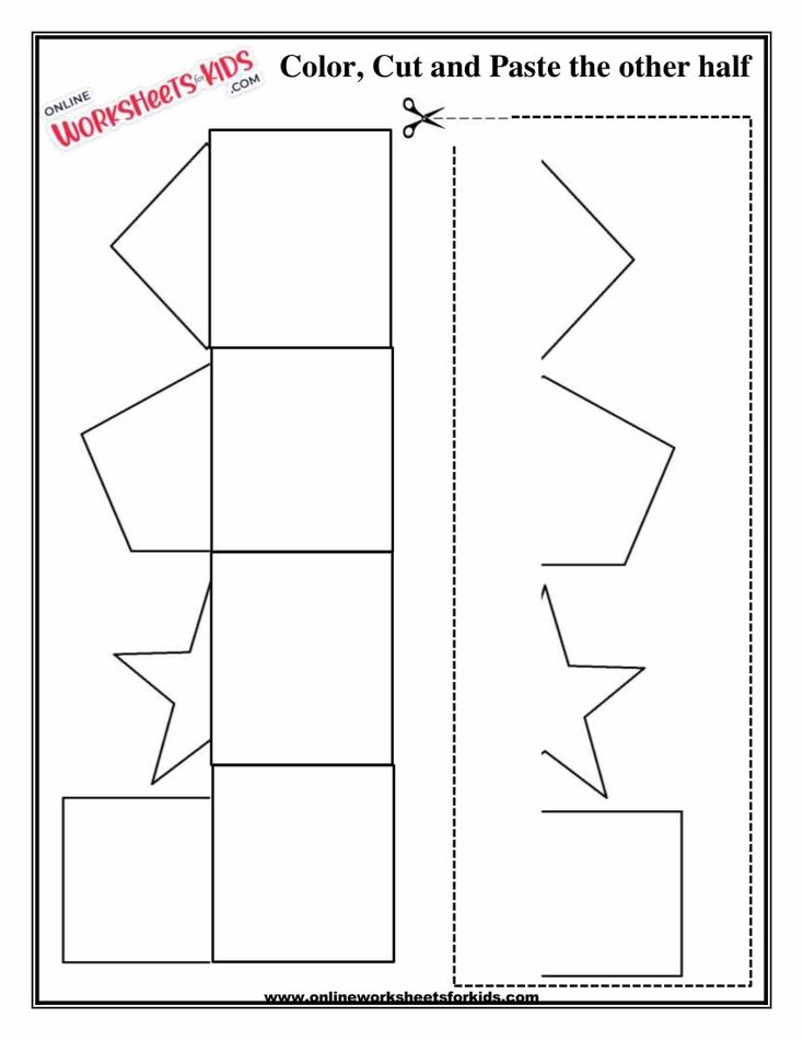 Cut And Paste Shapes Triangle Square Rectangle And Diamond 2