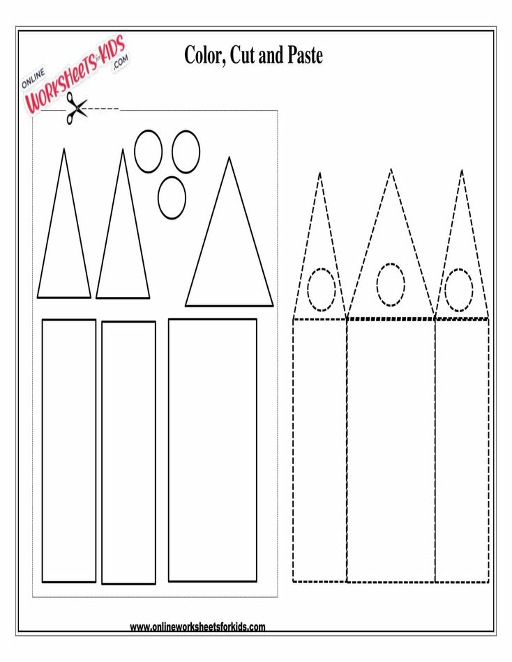 Cut And Paste Shapes Triangle And Rectangle 4