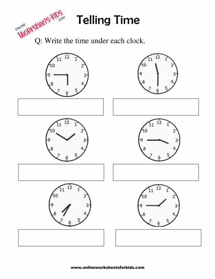 Telling Time Worksheets Grade 1-7