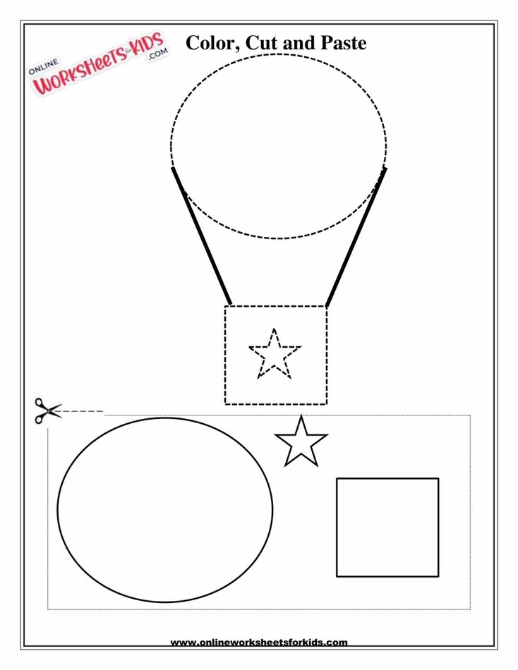 Cut And Paste Shapes Square And Circle 3