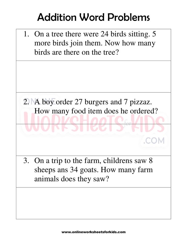 Addition Word Problems Worksheets Grade 1-3