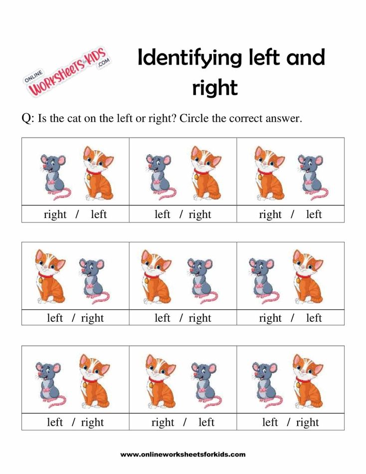 Left And Right Worksheets 3