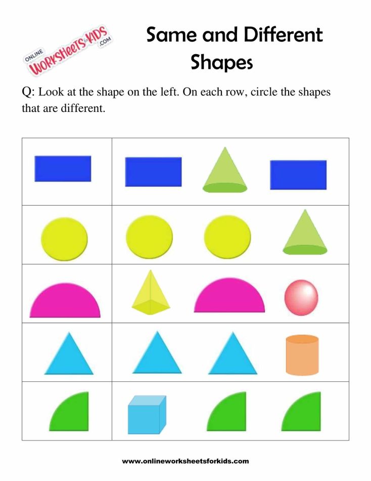 Identify The Shapes That Are The Same 9