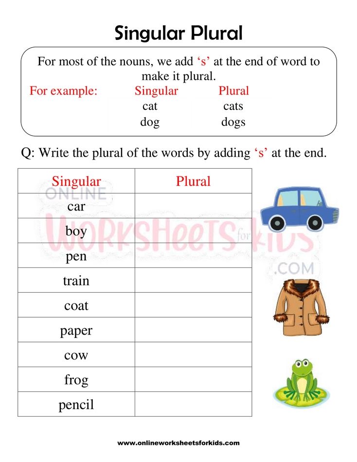 Plurals Worksheets 1st Grade 2