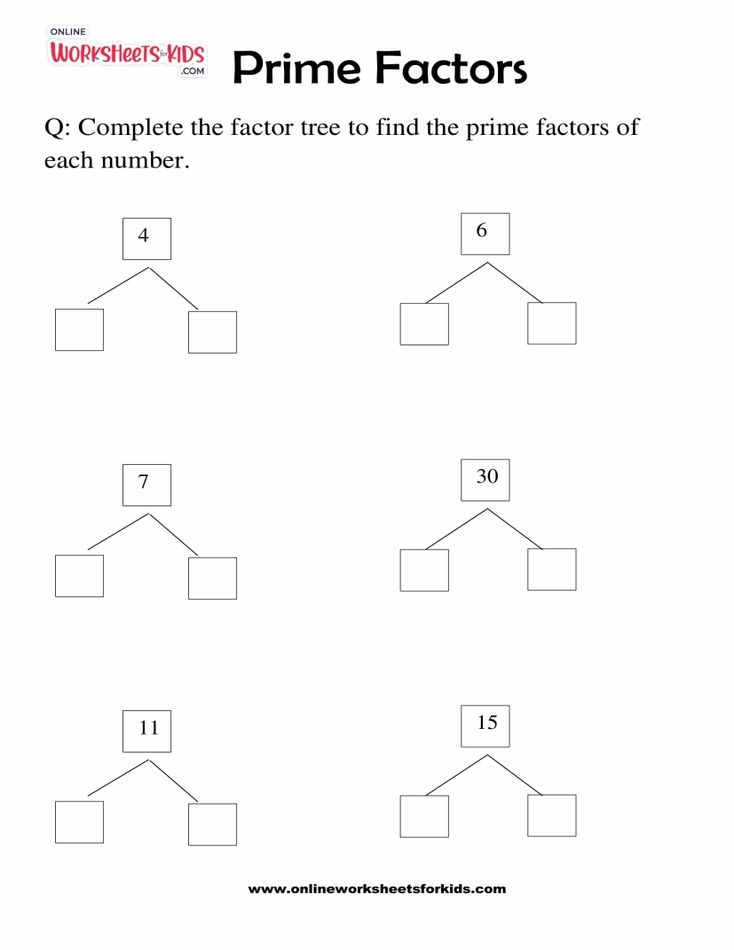 Prime Factors Worksheet Grade 1-03