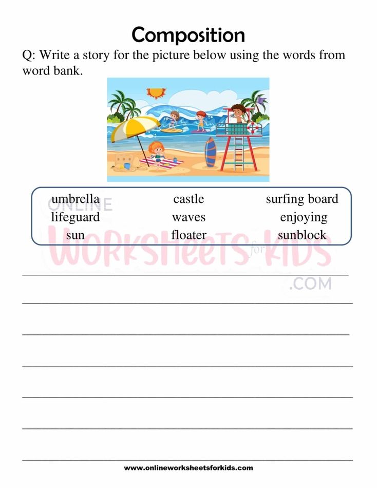 Composition Worksheets For Grade 1-5