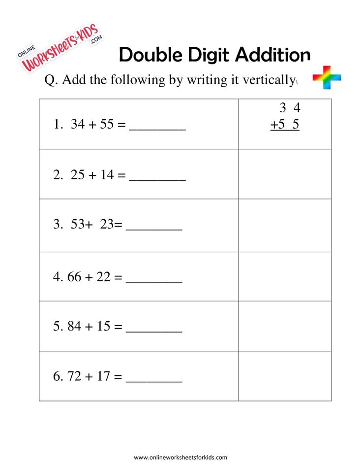 Double Digit Addition First Grade 5