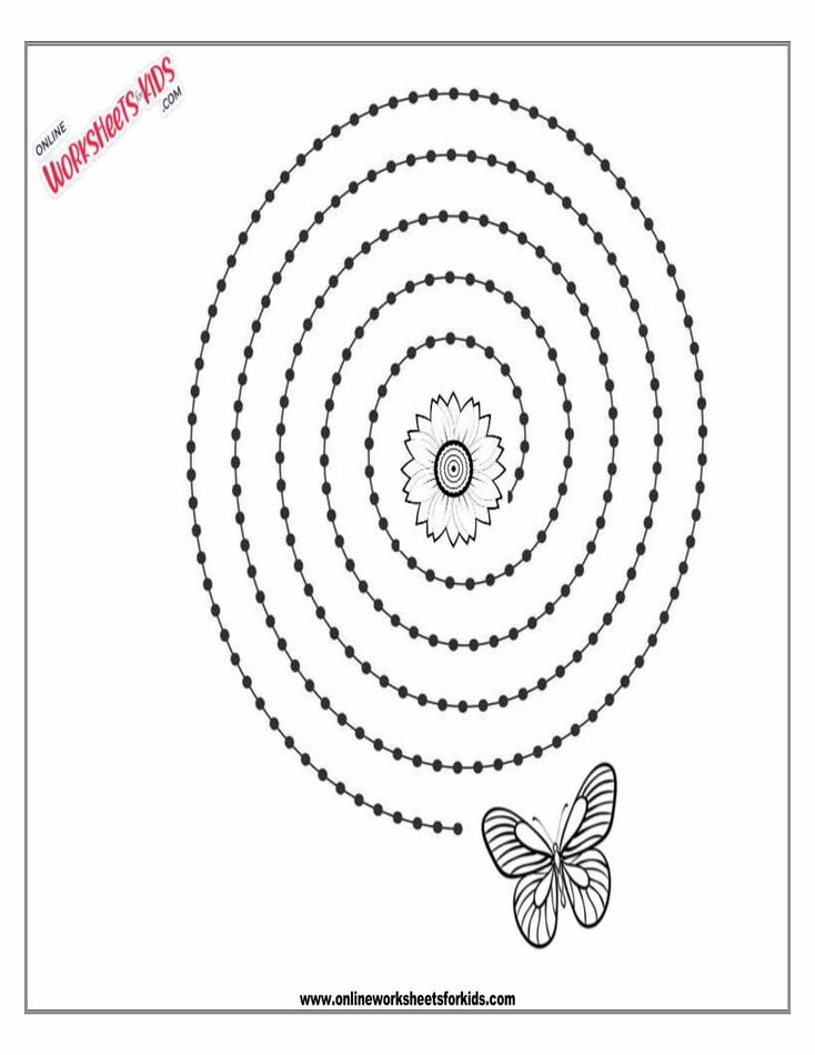 Spiral Tracing Worksheet 1