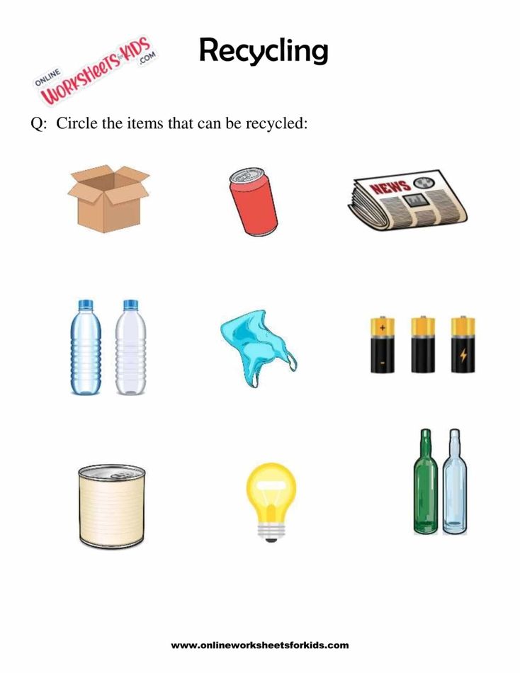 Reduce Reuse Recycle Worksheets For 1st Grade 2