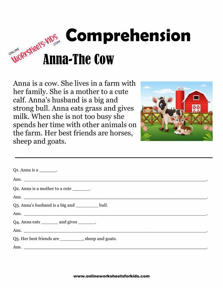 Comprehension Worksheets for Grade 1-24