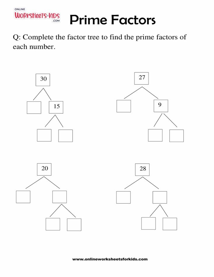 Prime Factors Worksheet Grade 2-04