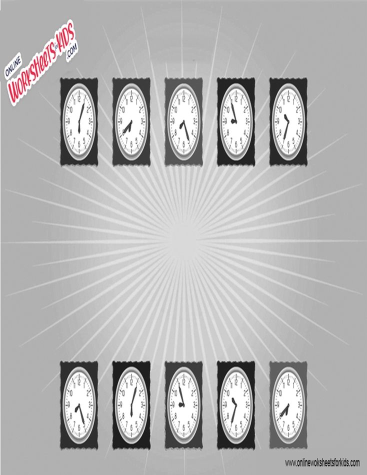 Time Matching Worksheet 5