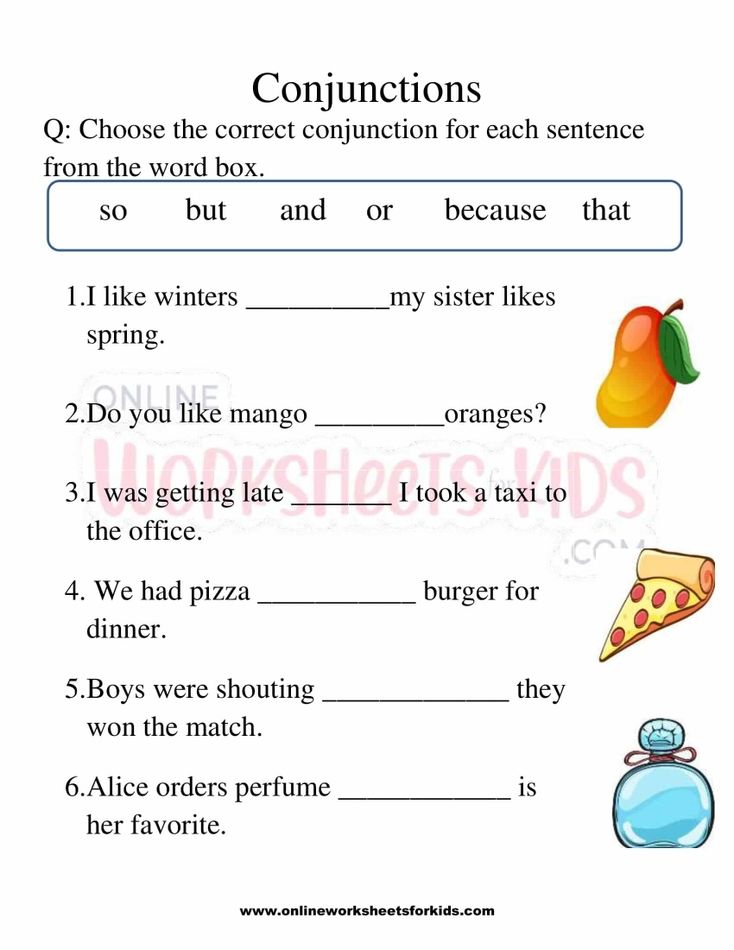 Conjunction Worksheets 1st Grade 6