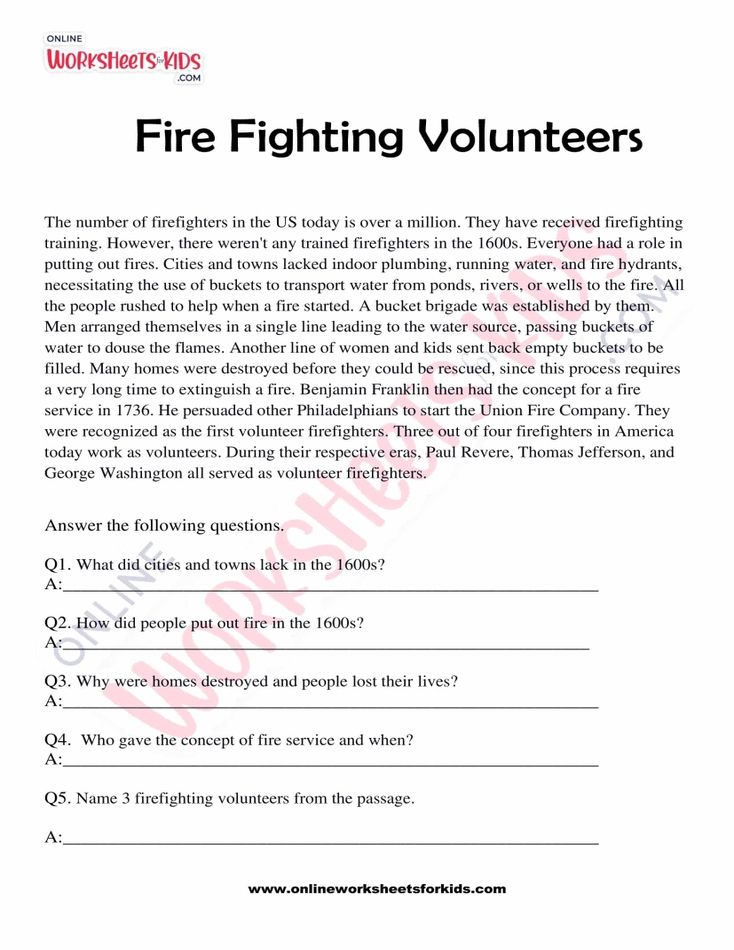 Fire Fighting Volunteers