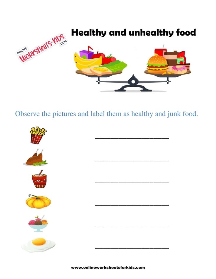 Healthy And Unhealthy Food Worksheets 6