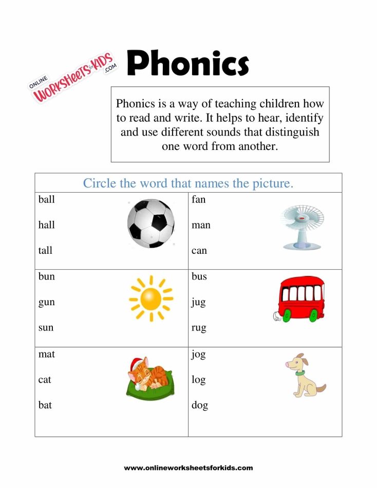 Phonics Worksheets 3