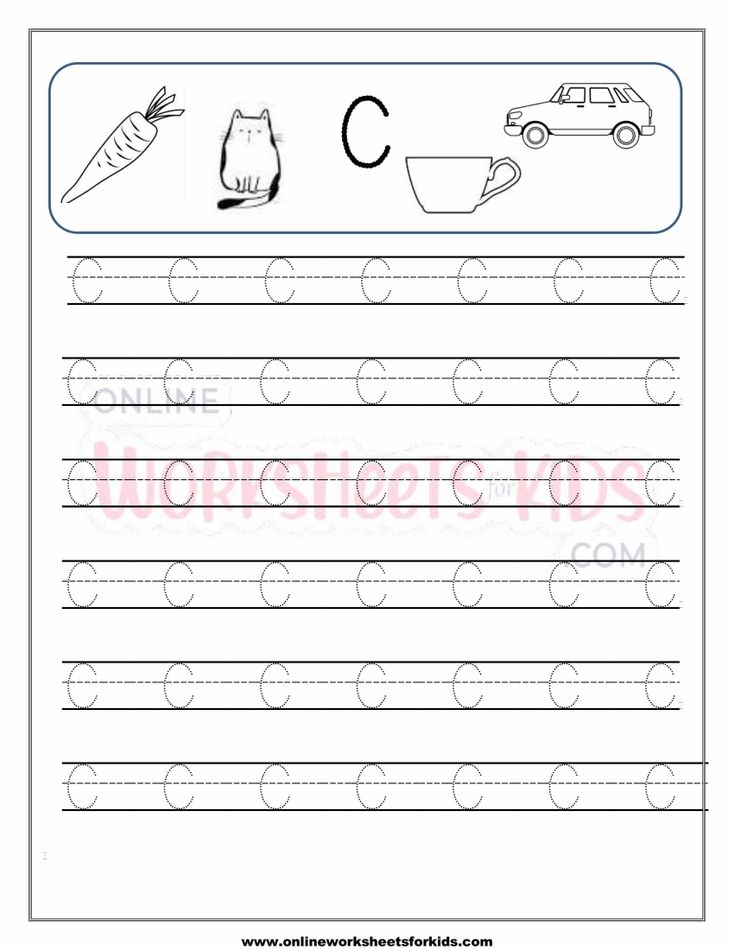 Letter Tracing Worksheet Capital Letters 3