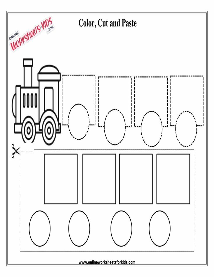 Cut And Paste Shapes Square And Circle 1