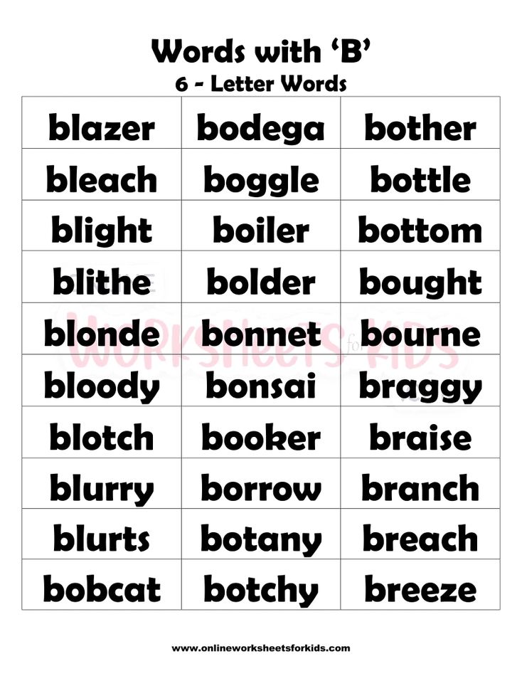 6 Letter Words That Begins With B-4