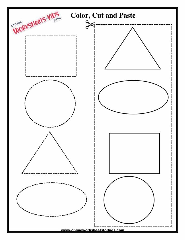 Cut And Paste Shapes Triangle Square Rectangle And Diamond 4