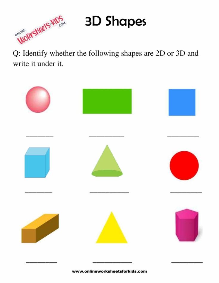 3D Shapes Worksheets 1st Grade 7