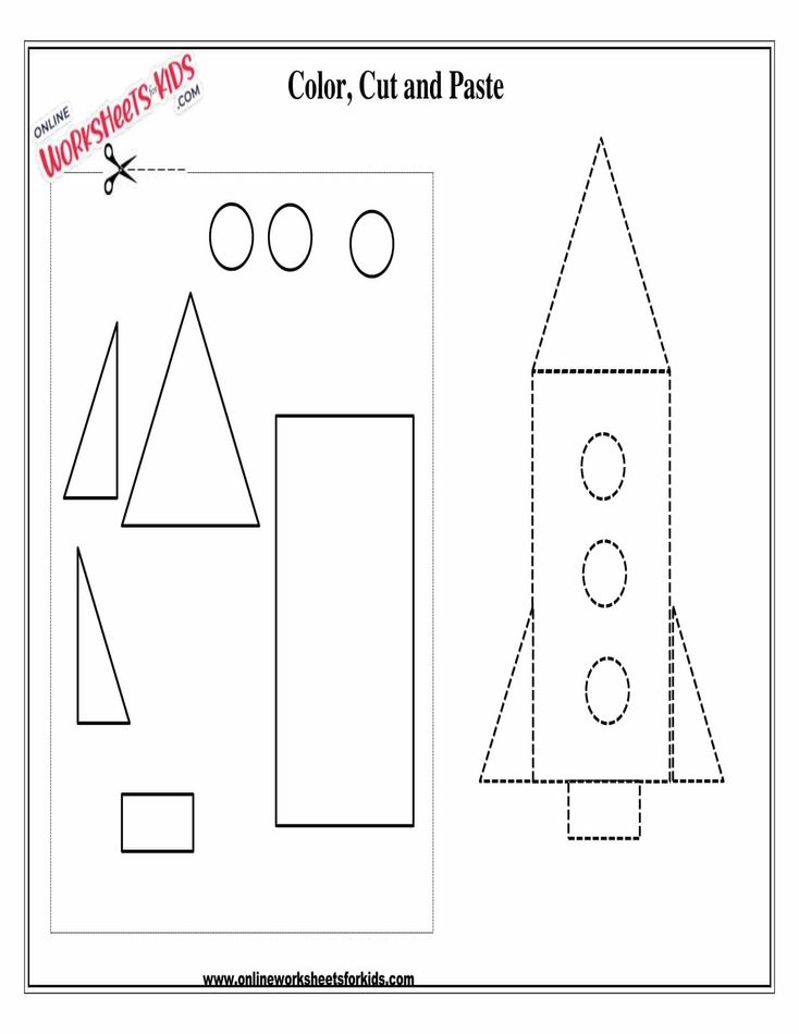 Cut And Paste Shapes Triangle And Rectangle 5