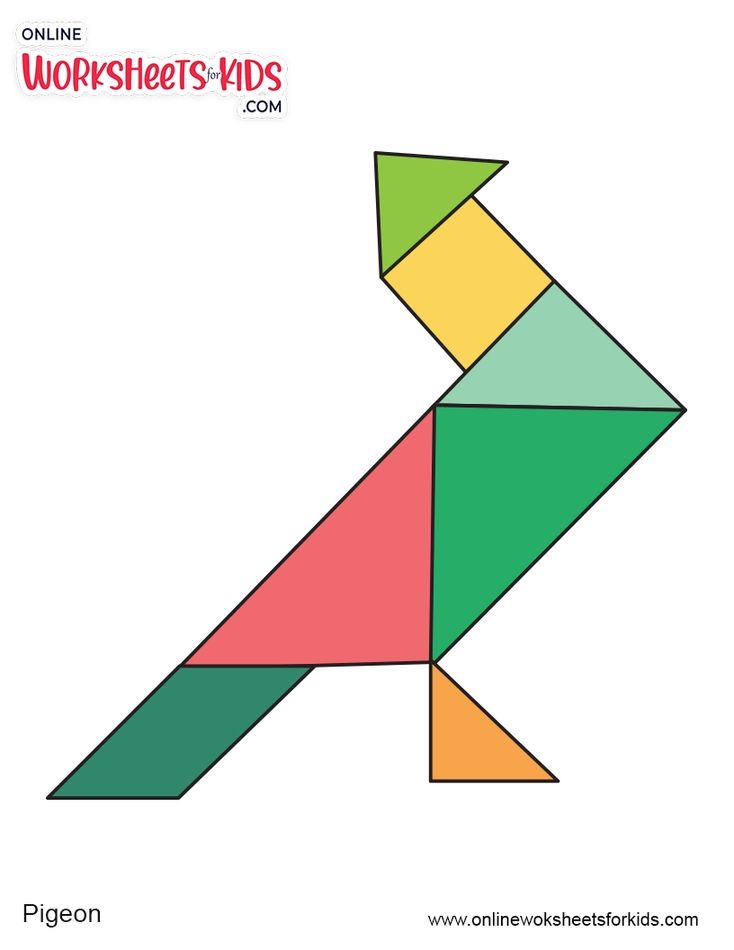 Tangram Birds Worksheets For Grade 1-7