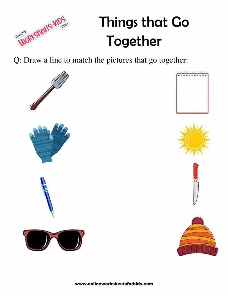 Connect The Objects That Go Together 1