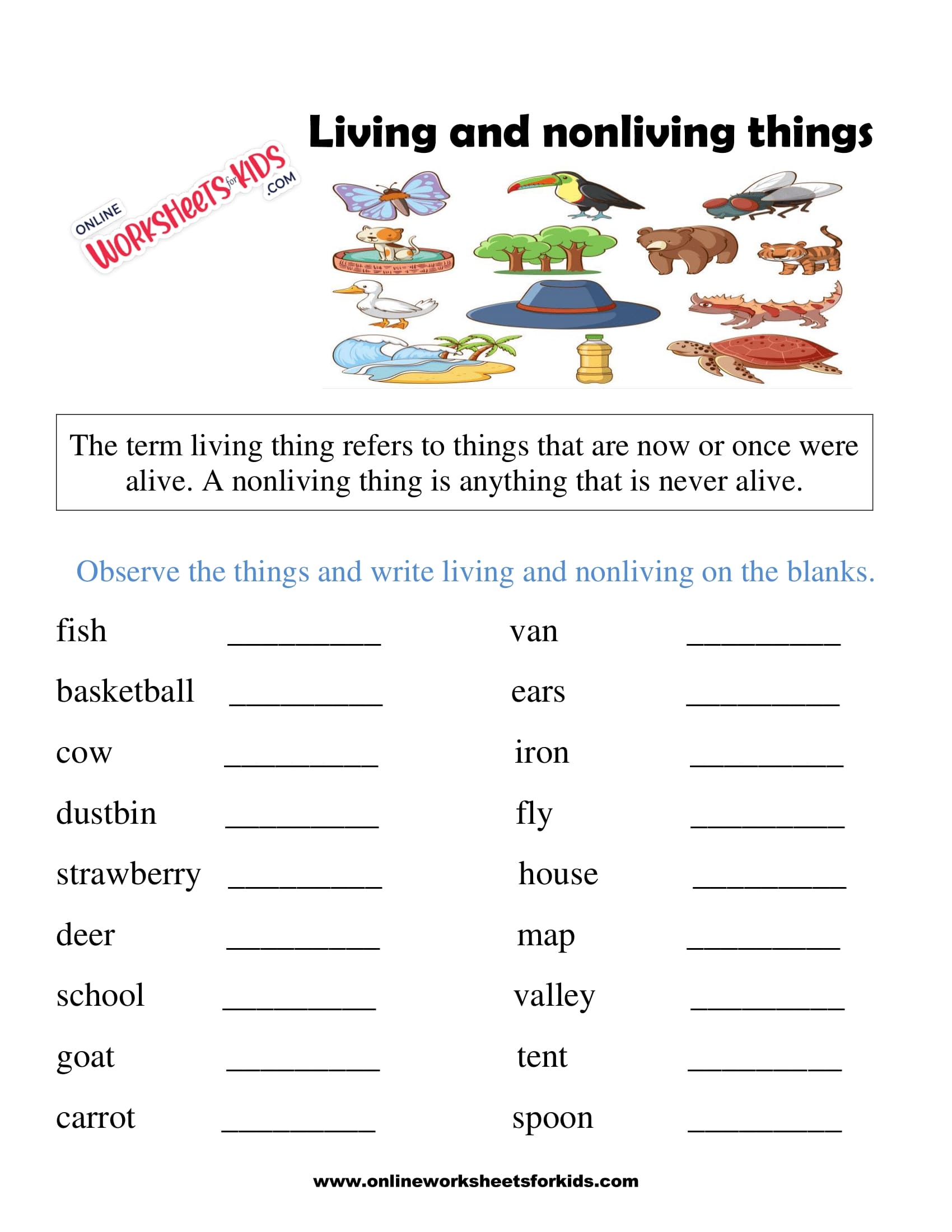 Things in the House interactive worksheet