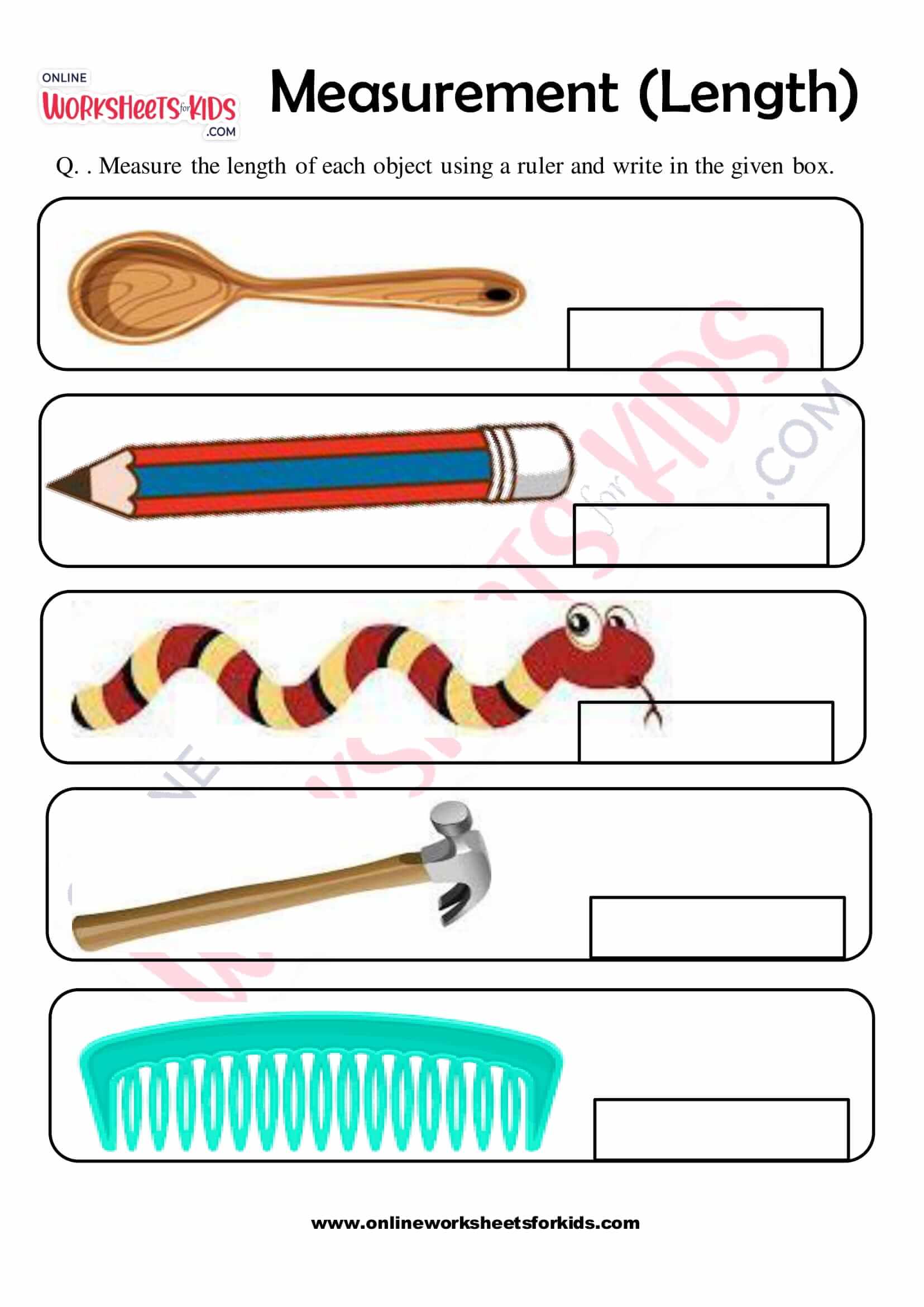 Using a ruler worksheets for preschool and kindergarten